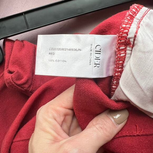 *SOLD* Cider Wide Leg Jeans Red size Medium - Picture 6 of 8